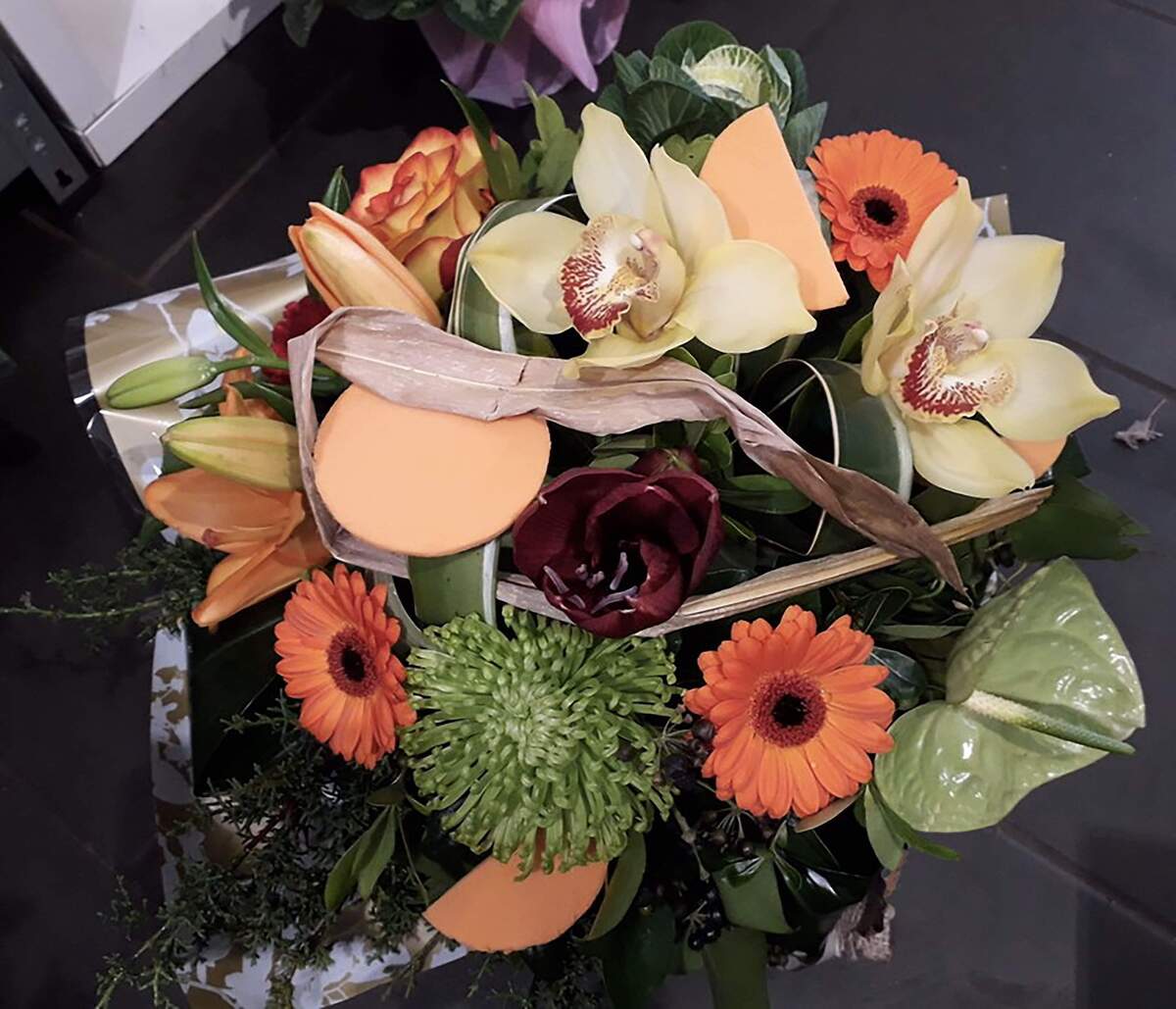 Bouquet Rond Orange